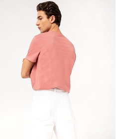 tee-shirt a manches courtes et col rond homme rose tee-shirtsE580401_3