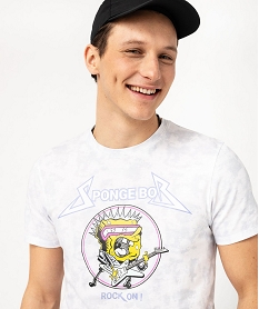 GEMO Tee-shirt manches courtes tie-and-dye imprimé homme - Bob léponge tie and dye