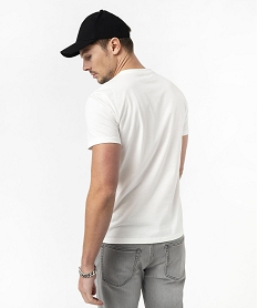 tee-shirt manches courtes imprime homme blancE581901_3