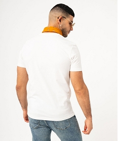 tee-shirt manches courtes imprime homme beigeE582101_3