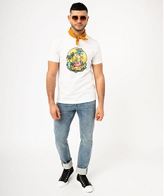 tee-shirt manches courtes imprime homme beigeE582101_4