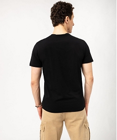 tee-shirt manches courtes imprime homme noirE582301_3