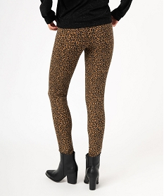 legging imprime epais motif leopard femme brunE583001_3