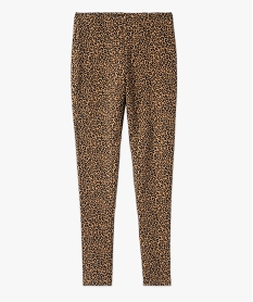 legging imprime epais motif leopard femme brunE583001_4