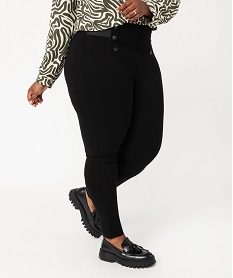 leggings a pont en maille avec ceinture elastique femme grande taille noir standard leggings et jeggingsE583201_2