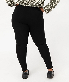 leggings a pont en maille avec ceinture elastique femme grande taille noir standard leggings et jeggingsE583201_3