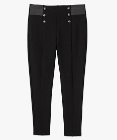 leggings a pont en maille avec ceinture elastique femme grande taille noir standard leggings et jeggingsE583201_4