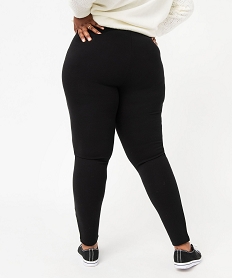 leggings avec fausses poches zippees femme grande taille noirE583301_3