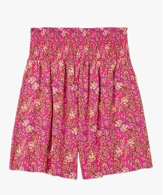 short maternite a motifs fleuris avec large ceinture smockee rose shortsE584401_4