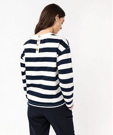 sweat a rayures femme bleu sweatsE585201_3