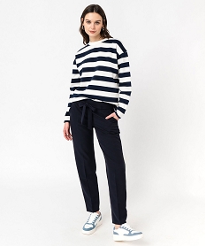sweat a rayures femme bleu sweatsE585201_4