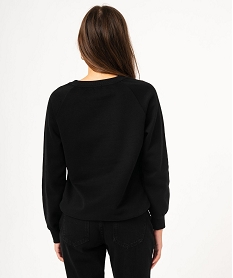 sweat molletonne avec boutons fantaisie femme noir sweatsE585401_3
