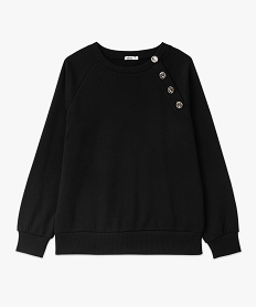 sweat molletonne avec boutons fantaisie femme noir sweatsE585401_4