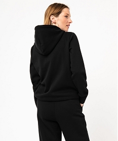sweat a capuche interieur molletonne femme noir sweatsE585501_3