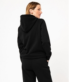 sweat a capuche interieur molletonne femme noirE585501_3