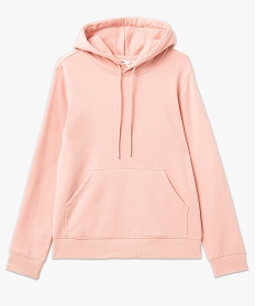 sweat a capuche interieur molletonne femme rose sweatsE585601_4