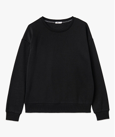 sweat en molleton coupe loose uni femme noir sweatsE585701_4