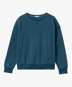 sweat en molleton coupe loose uni femme bleu sweatsE585901_4