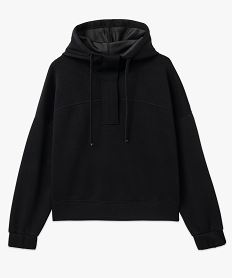 sweat oversize a capuche femme noir sweatsE586201_4