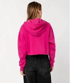 sweat a capuche court pour femme rose sweatsE586701_3