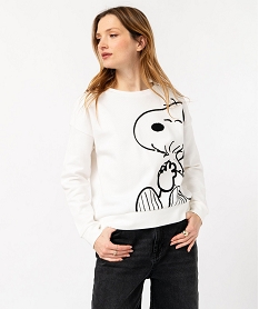 sweat ample avec motif snoopy femme - peanuts beige sweatsE587001_2