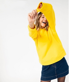 GEMO Sweat à capuche oversize femme - LuluCastagnette Jaune