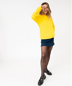 sweat a capuche oversize femme - lulucastagnette jaune sweatsE587501_4