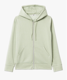 sweat zippe a capuche femme vertE588901_4