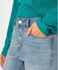 jean skinny extensible taille haute femme gris skinnyE589701_2
