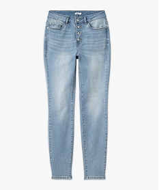 jean skinny extensible taille haute femme gris skinnyE589701_4
