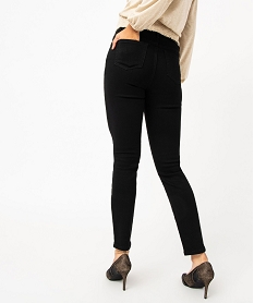 jean skinny extensible taille haute femme noirE589801_3