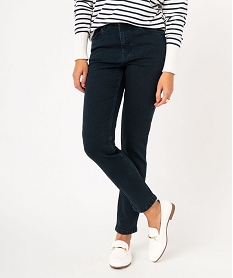 GEMO Jean slim stretch taille haute femme Bleu