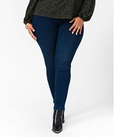 GEMO Jegging à large ceinture élastique et taille normale femme grande taille Bleu