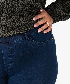 jegging a large ceinture elastique et taille normale femme grande taille bleu pantalons et jeansE590401_2