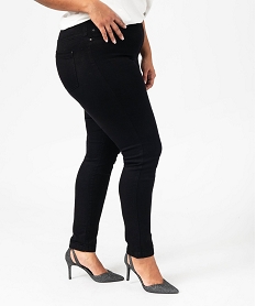 jegging a large ceinture elastique et taille normale femme grande taille noir pantalons et jeansE590501_2