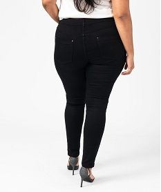 jegging a large ceinture elastique et taille normale femme grande taille noir pantalons et jeansE590501_3