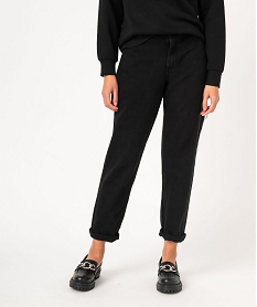 GEMO Jean mom taille haute femme noir standard