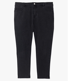 pantacourt en jean stretch coupe slim taille normale femme grande taille noir pantacourtsE593401_4