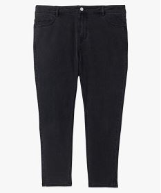 pantacourt en jean stretch coupe slim taille normale femme grande taille noir standard pantacourt en jeanE593401_4