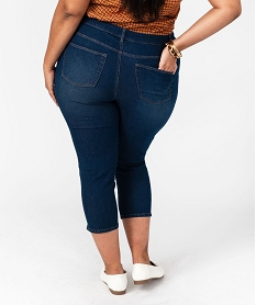 pantacourt en jean stretch coupe slim taille normale femme grande taille bleuE593501_3