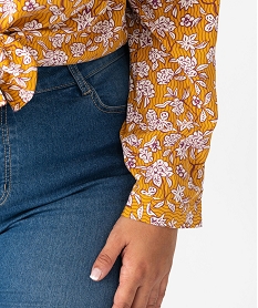 pantacourt en jean stretch coupe slim taille normale femme grande taille gris pantacourtsE593601_2