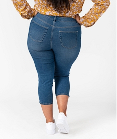 pantacourt en jean stretch coupe slim taille normale femme grande taille gris pantacourtsE593601_3