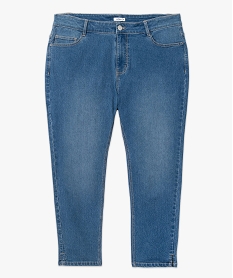 pantacourt en jean stretch coupe slim taille normale femme grande taille gris pantacourtsE593601_4