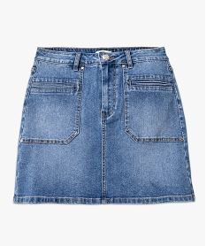 jupe en jean stretch coupe trapeze femme bleu jupes en jeanE593701_4