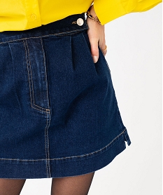 jupe en jean courte coupe evasee femme - lulucastagnette bleuE594201_2