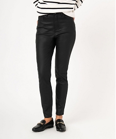 pantalon skinny enduit push-up taille haute noir pantalonsE594601_1