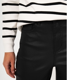 pantalon skinny enduit push-up taille haute noir pantalonsE594601_2