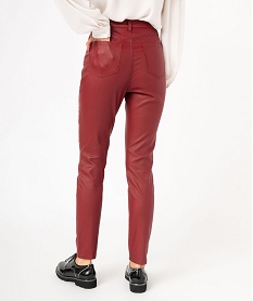 pantalon skinny enduit push-up taille haute rouge pantalonsE594701_3