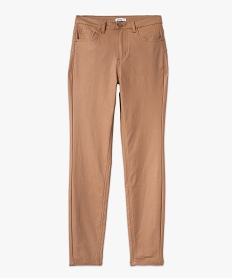 pantalon skinny enduit push-up taille haute brun pantalonsE594801_4