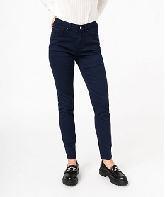 pantalon coupe slim taille normale femme bleu pantalonsE595101_1